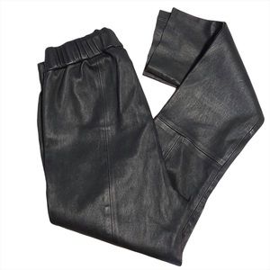 J. Crew Collection 100% leather leggings, black, 6 petite (please read in full).
